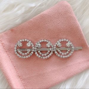 New! Crystal Rhinestone Smiley Hairpin!